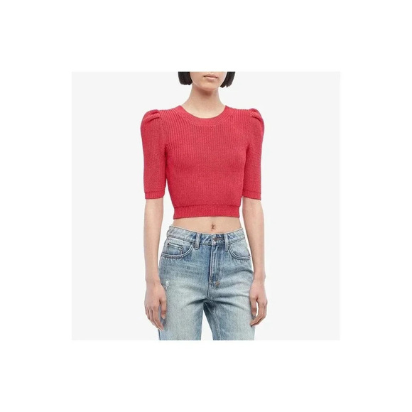 Cushnie Sweaters - Cushnie  Cropped Pleated Knit Top - /Pink - XL